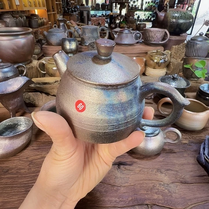 陶顺**张建水紫陶杨坤柴烧精品壶