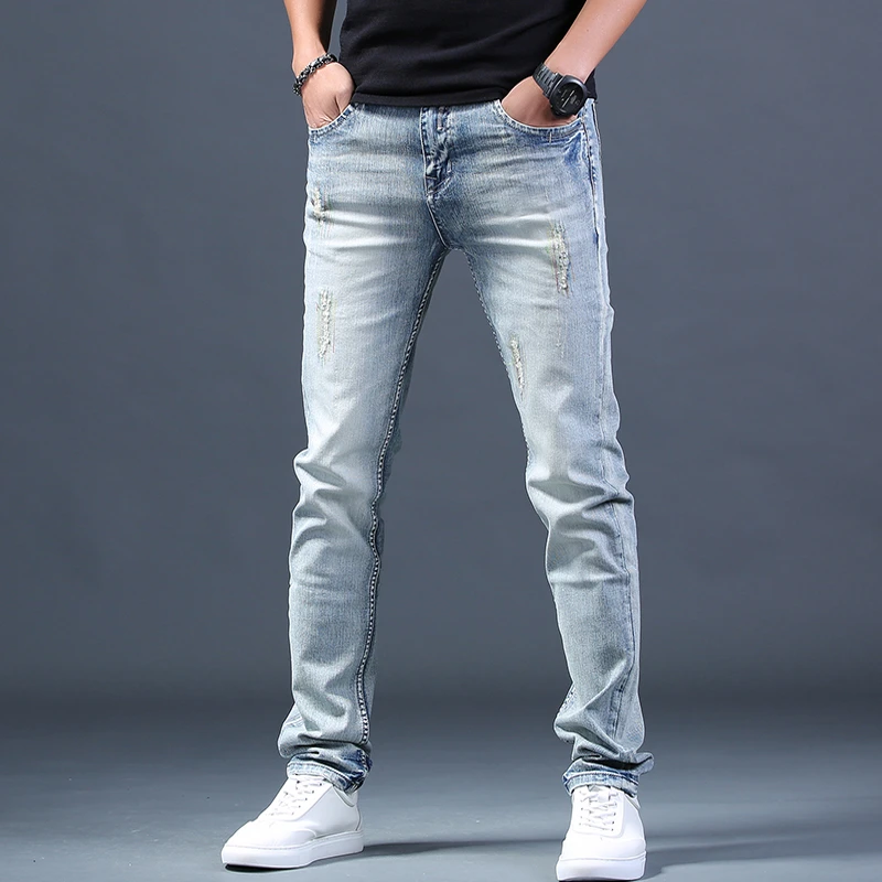 顿奇摩费涅潮牌牛仔裤宽松男裤子直筒宽松男裤复古牛仔裤夏季薄款