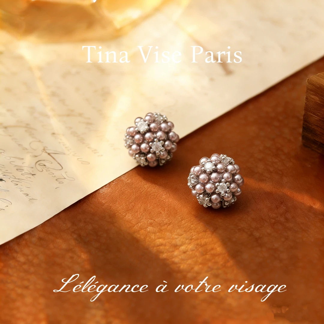 镀K金A1235《玲兰花球》法⭐️ Tina Vise缇娜薇斯 耳