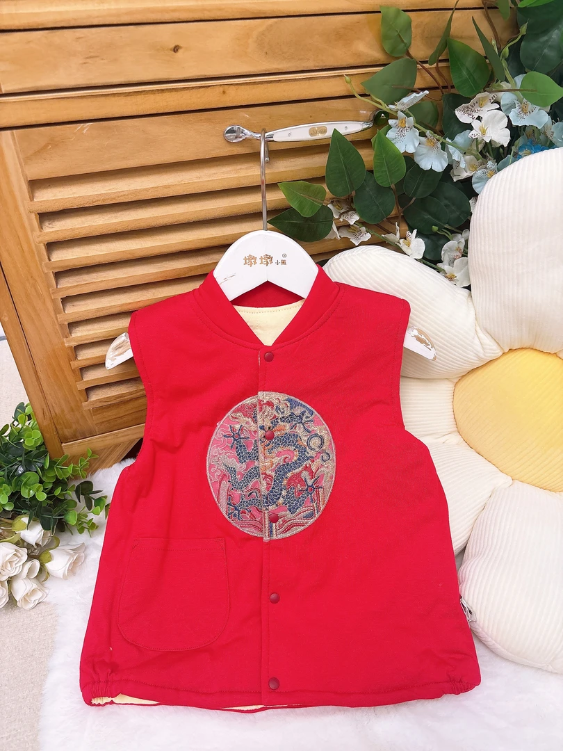 【100克厚度】宝宝马甲夹棉秋冬男女童坎肩保暖上衣婴儿洋气背心