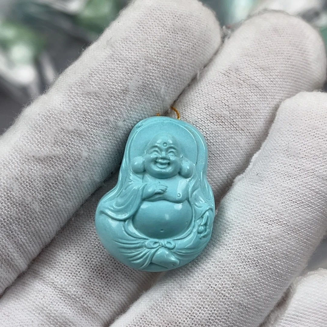 绿松石未镶嵌弥勒佛编号132