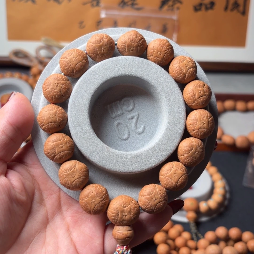 凤眼菩提手串四星铜钱麒麟手串红油皮