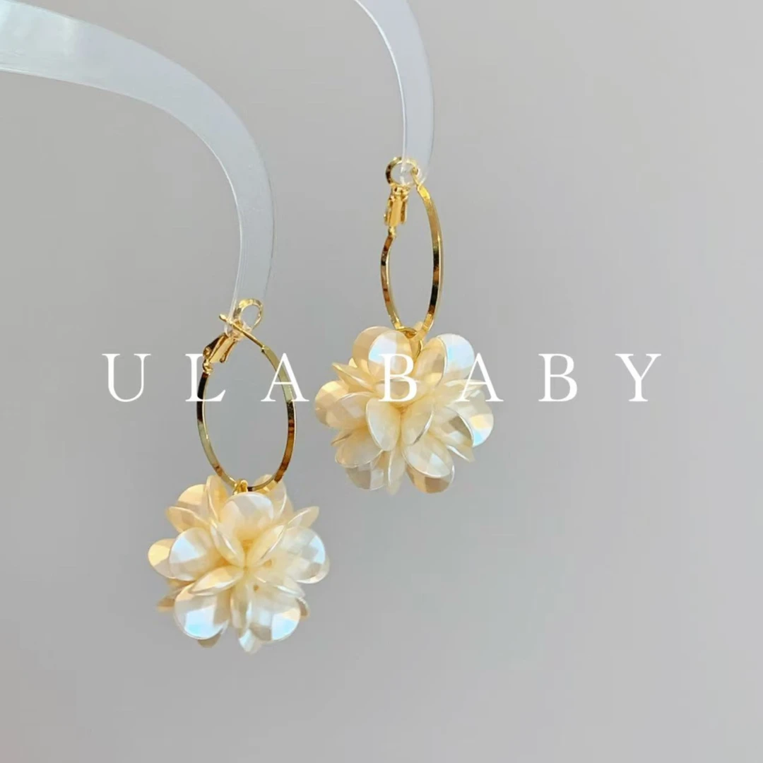 铜合金耳饰 【喜儿ula】10-10-6气质花团高级感法式小众耳钉