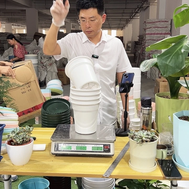 翻边盆口16高18白色5个无托