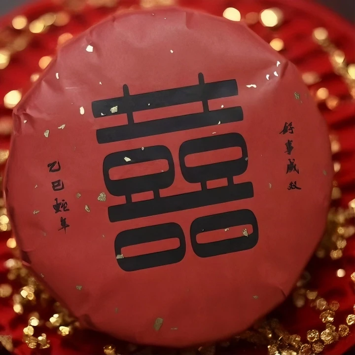 结婚喜事定制圆形饼茶生茶伴手礼纪念珍藏越存越香