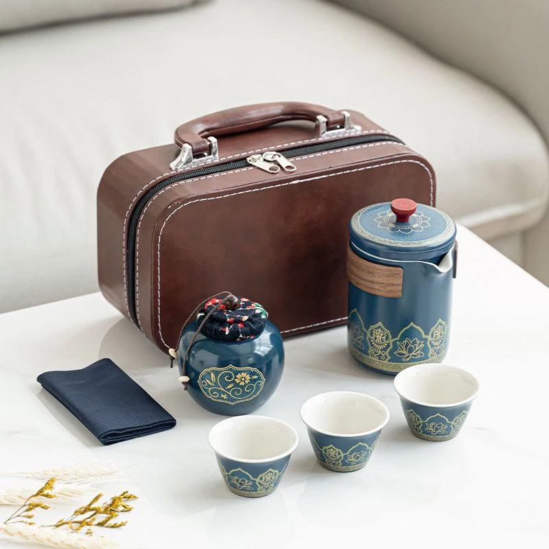 缠枝莲快客杯高档伴手礼防烫轻奢便携式