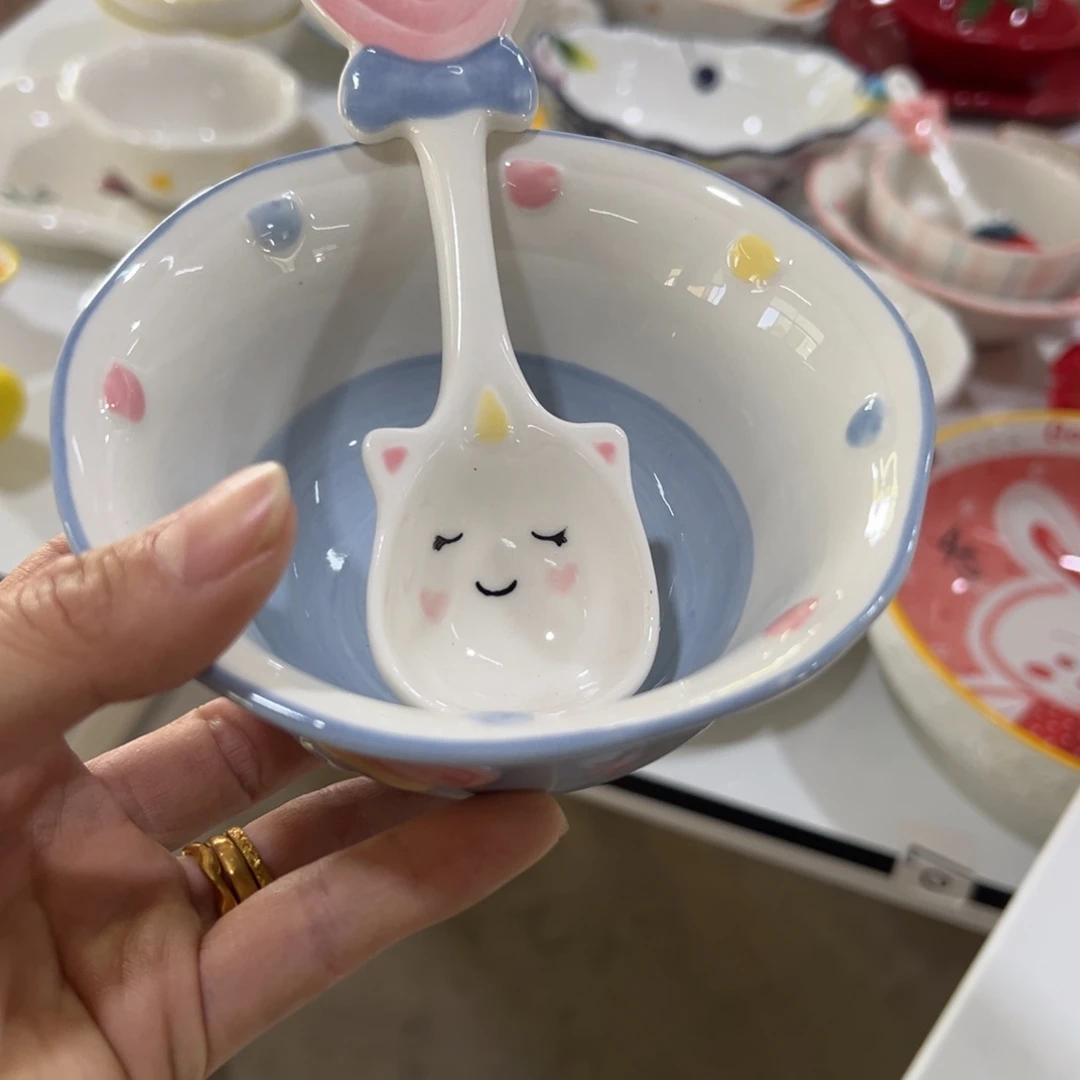 摆件陶高温陶瓷釉下彩微瑕！