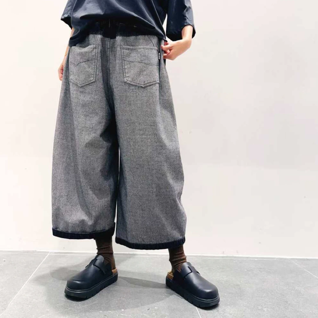 韩国新款反穿牛仔八分裤 裤长90左右（no退换）