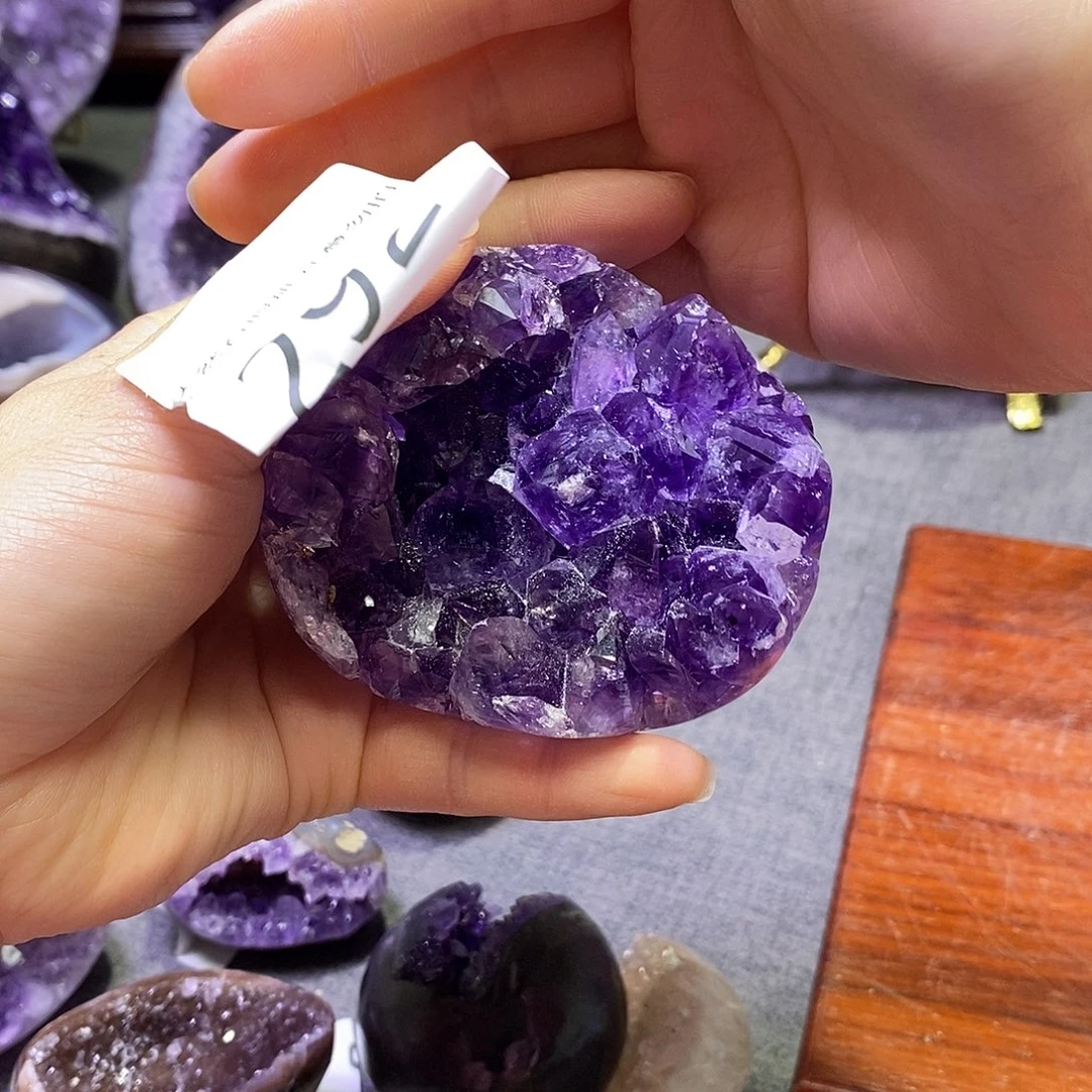 未镶嵌紫晶珠宝半成品