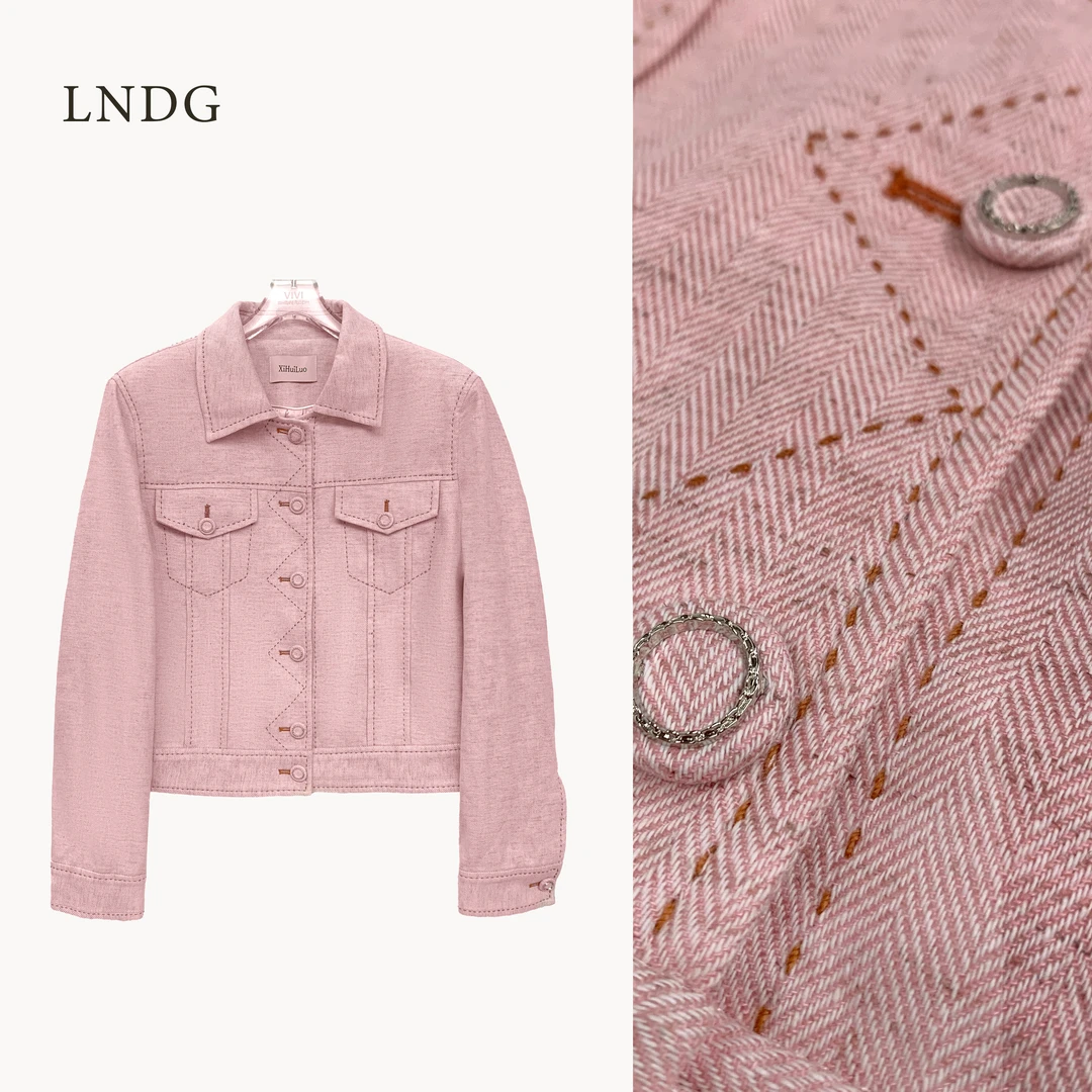 LNDG高端定制西装翻领牛仔台套长袖外套LNDG35031