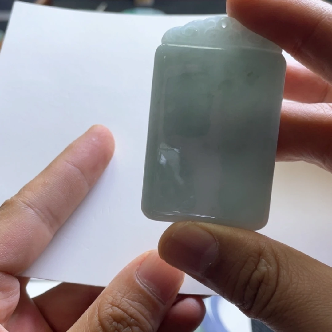 【闪购商品】翡翠挂件未镶嵌仿古无事牌