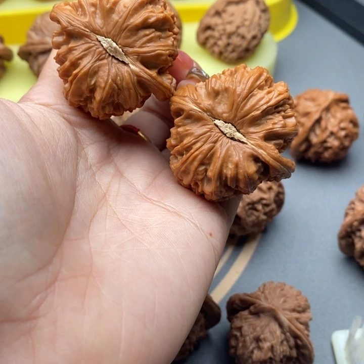 把件文玩核桃42轻微修白狮子