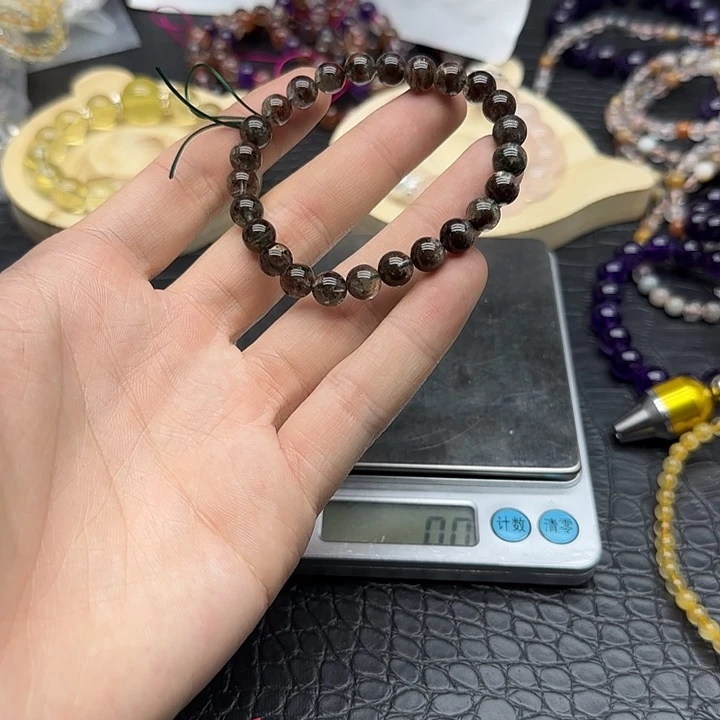 水晶手链未镶嵌绿幽灵水晶单圈3