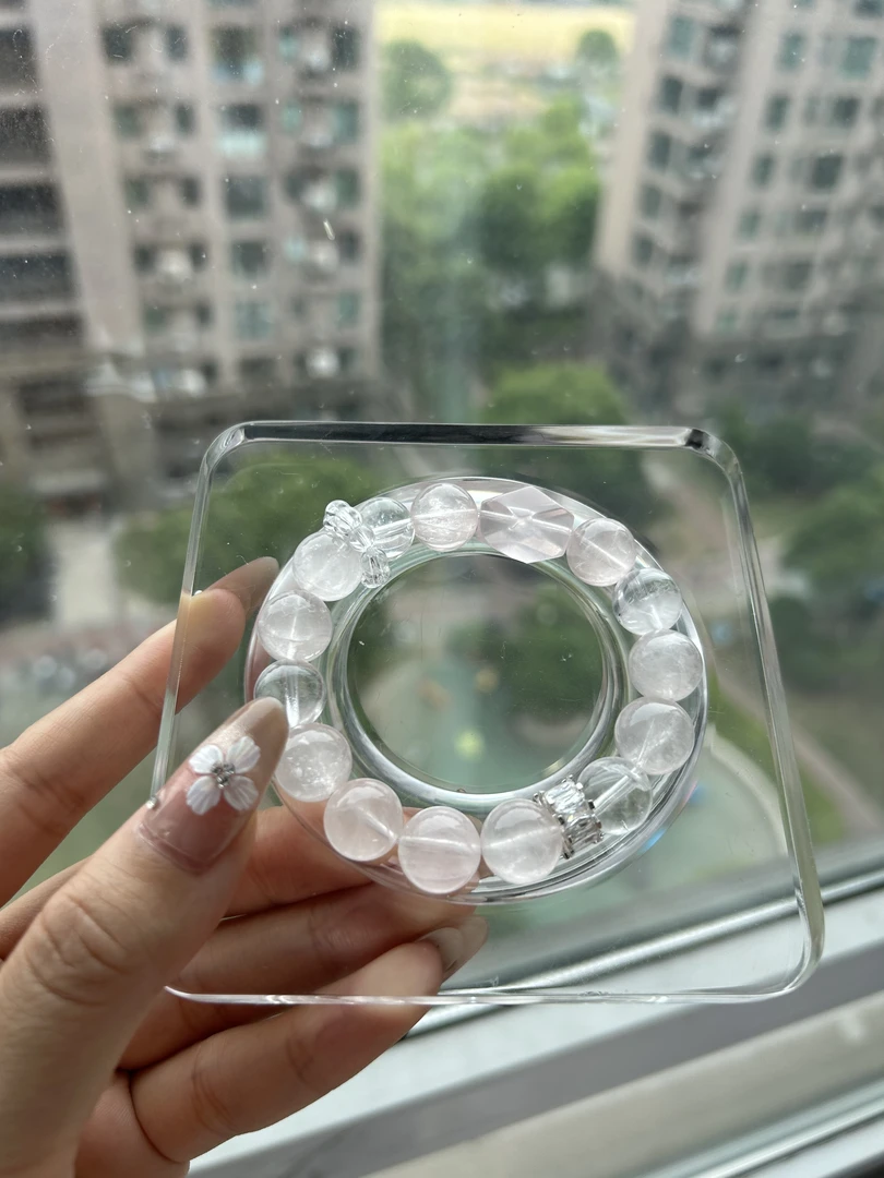 粉水晶 随型手串原相机直出