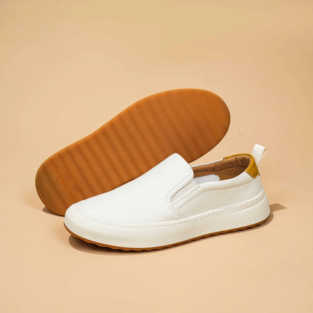 夏季新款小白鞋男百搭真皮简约时尚一脚蹬休闲鞋S-8888