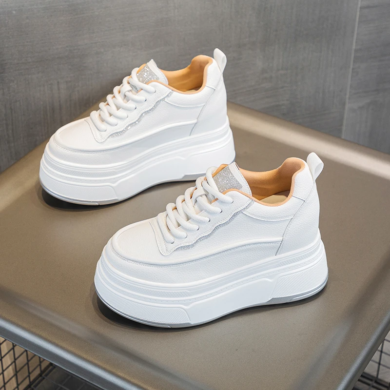 33小码内增高休闲女鞋新款厚底坡跟小个子坡跟显高小白鞋女百搭