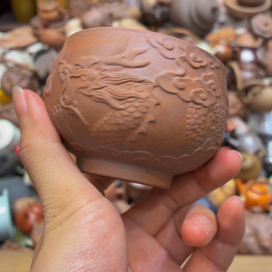 柴烧老岩泥高温茶器皿