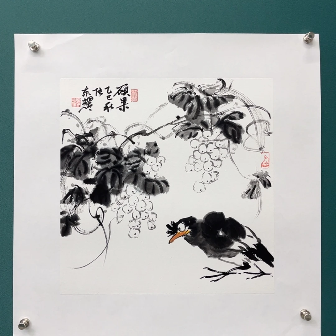 国画艺术家真人手绘