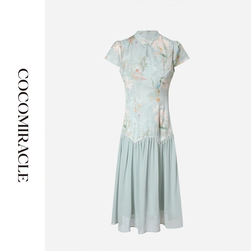 董小姐【曼妙轻歌】新款国风拼接连衣裙Q53LYQ5187