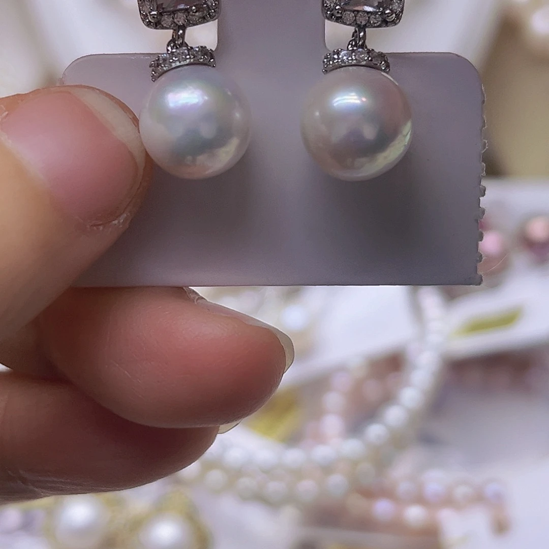 吊坠或者耳钉银S925镶嵌淡水珍珠