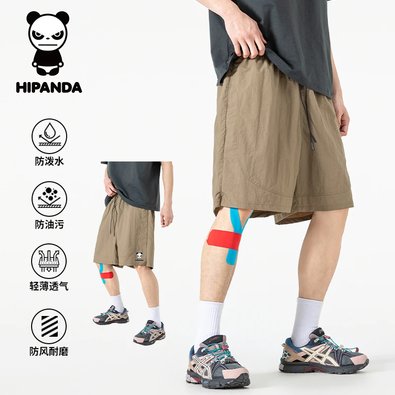 HiPanda你好熊猫男士短裤外穿夏季薄款直筒宽松百搭速干五分裤子