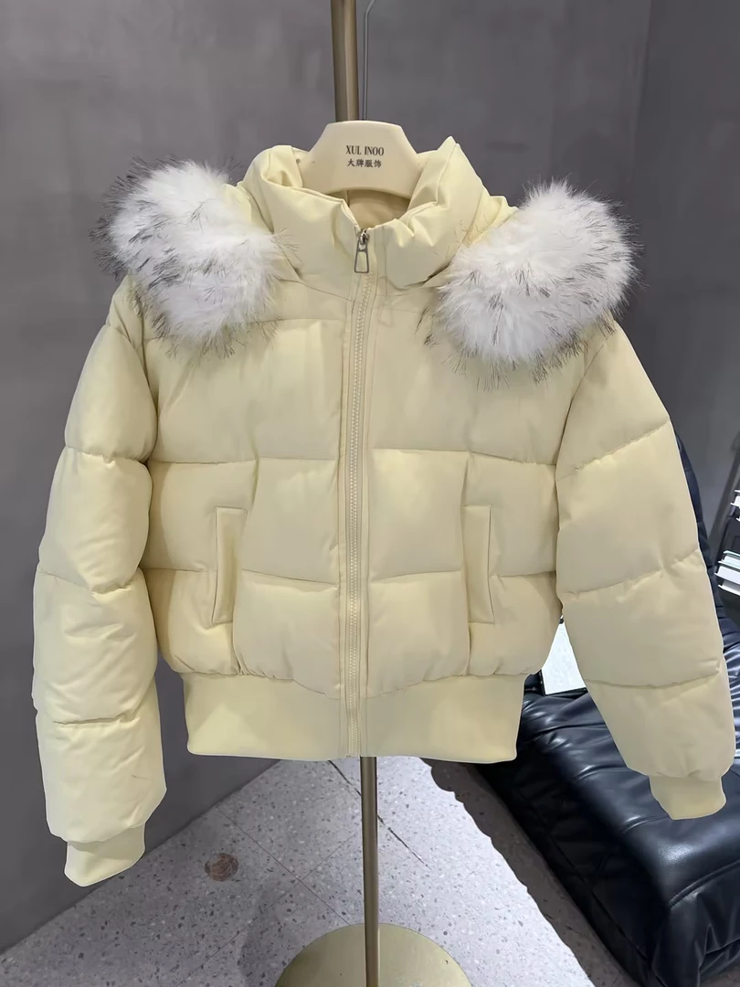 丨琳心丨冬季新款多色甜美大毛领设计感加厚百搭棉服 5561