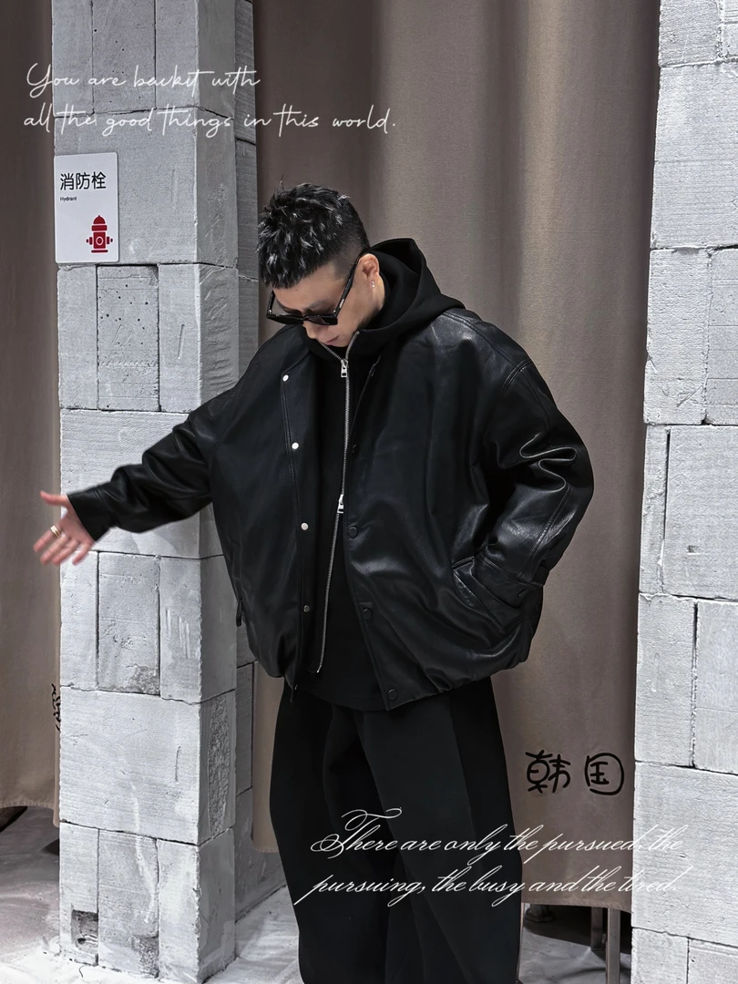 #韩国大叔& 「皮衣羽绒服」质感和手感超好的皮衣羽绒服