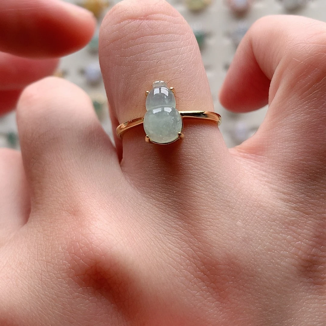 翡翠戒指银S925镶嵌0054