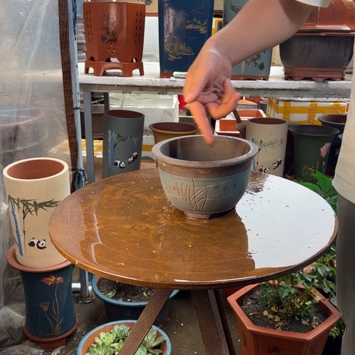 宜兴紫砂花盆A461