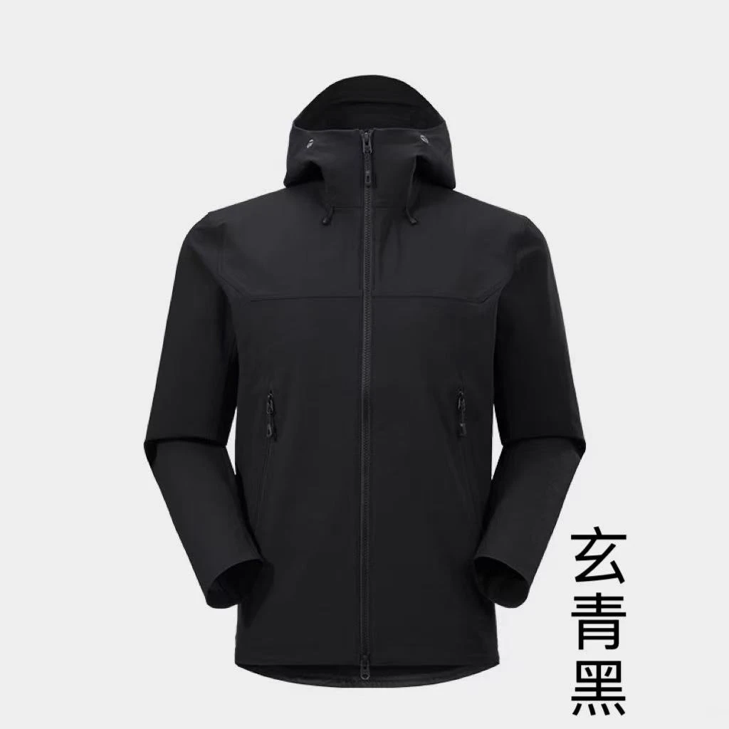 M8 运动户外防风弹力耐磨徒步连帽软壳夹克-M