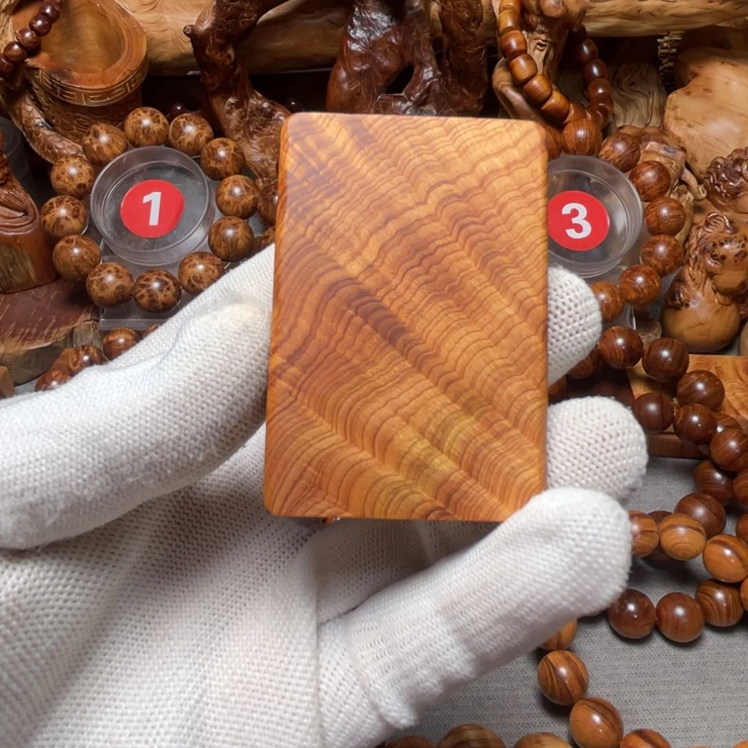 柏木（崖柏）太行崖柏陈化黑骨波浪纹无事牌微瑕