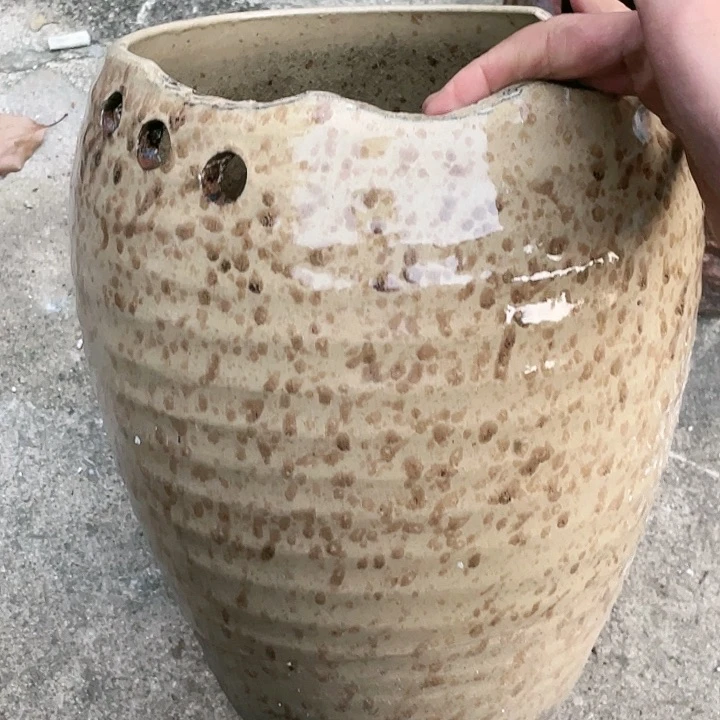 紫砂花盆瑕疵23:31花盆