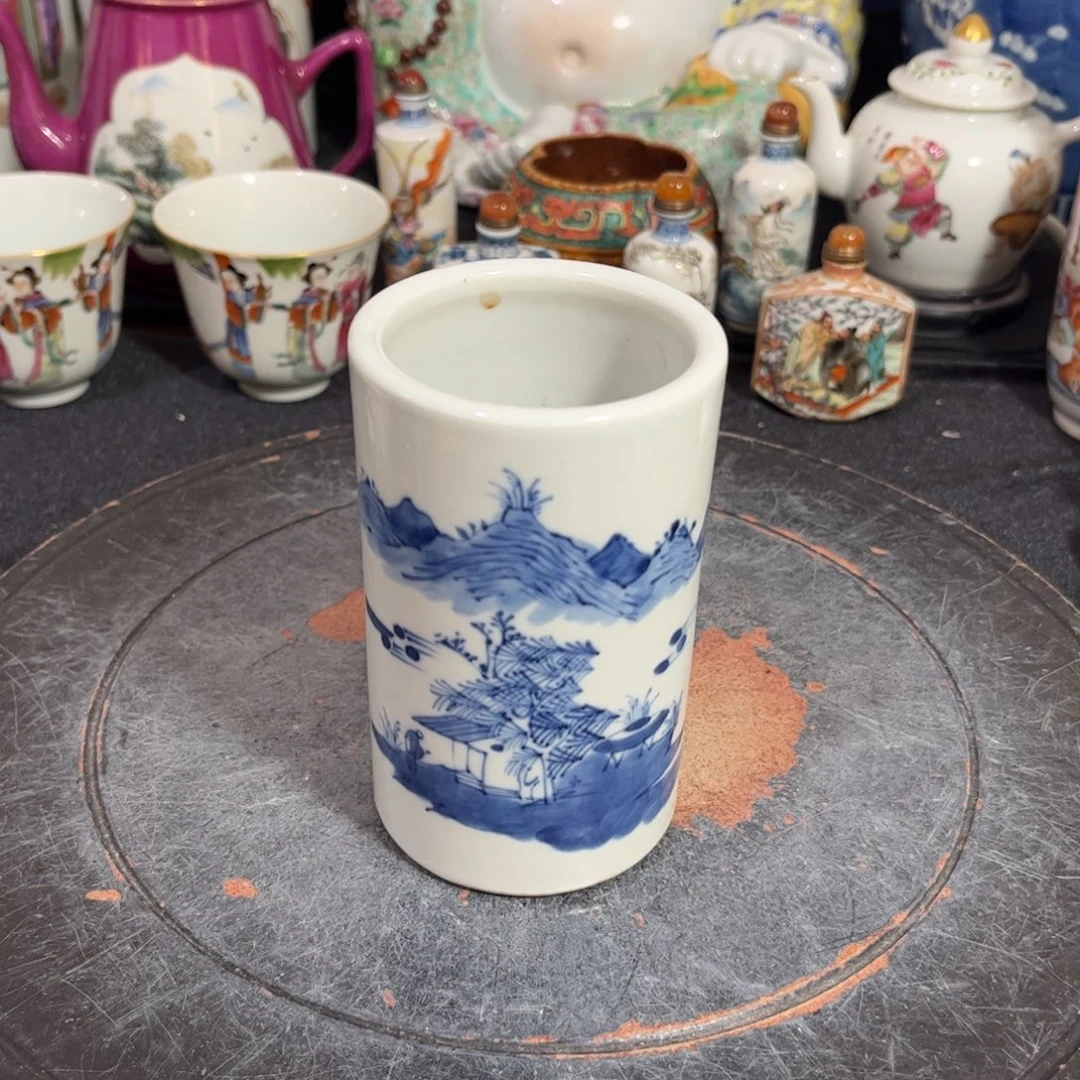摆件青花笔筒福利价