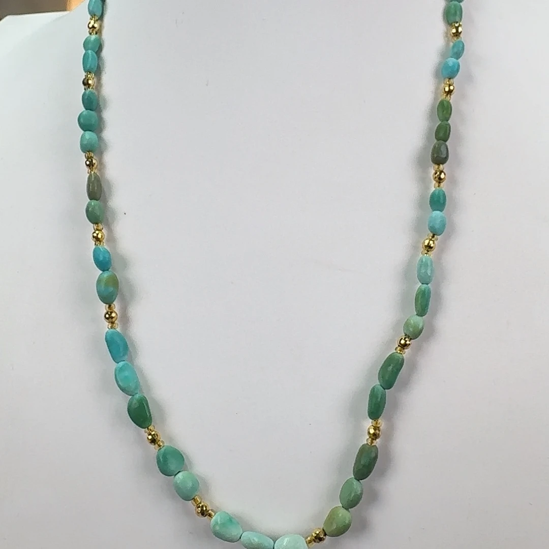 绿松石18K金镶嵌挂件