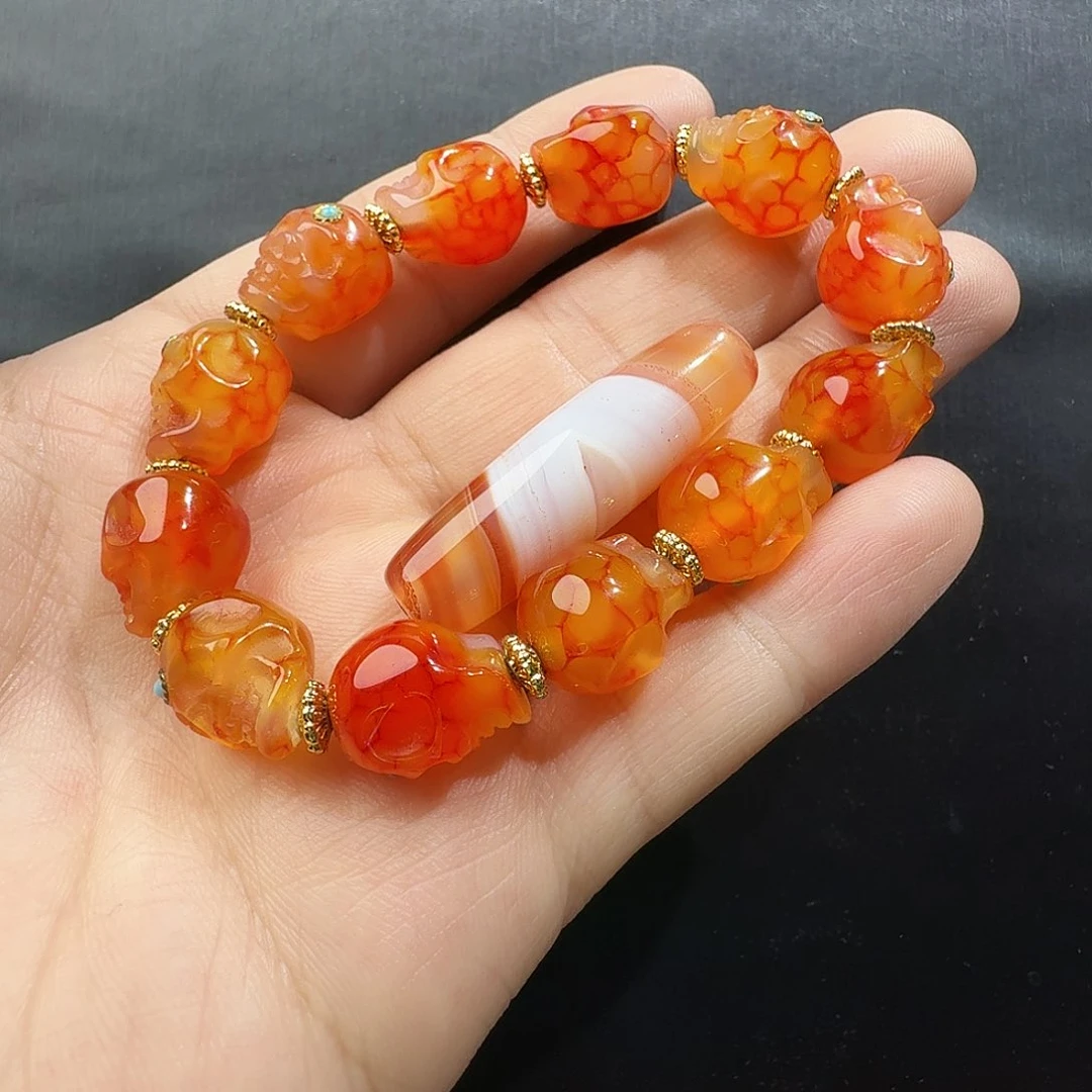 玛瑙/玉髓颈饰未镶嵌心*然