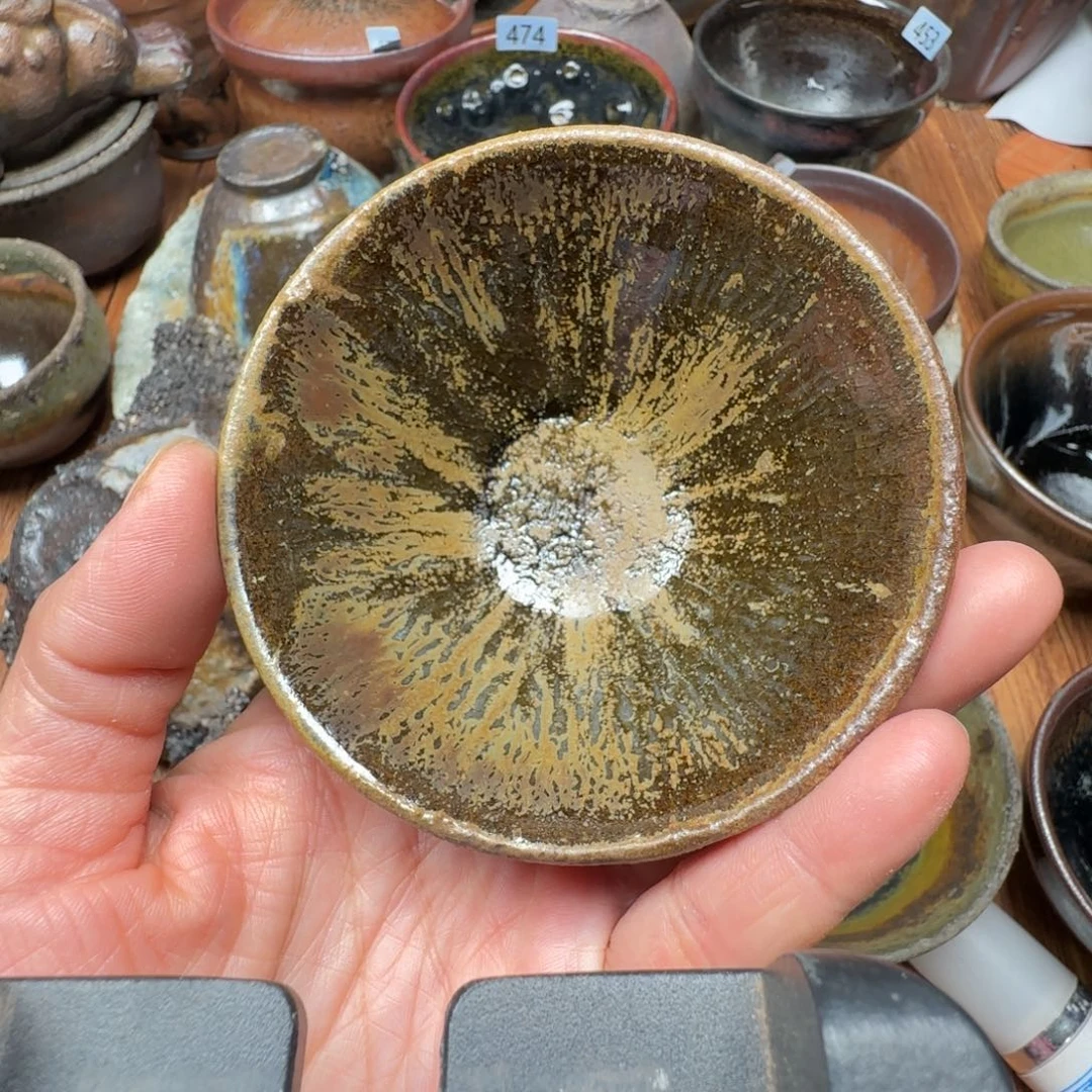 柴烧建盏茶盏茶杯475