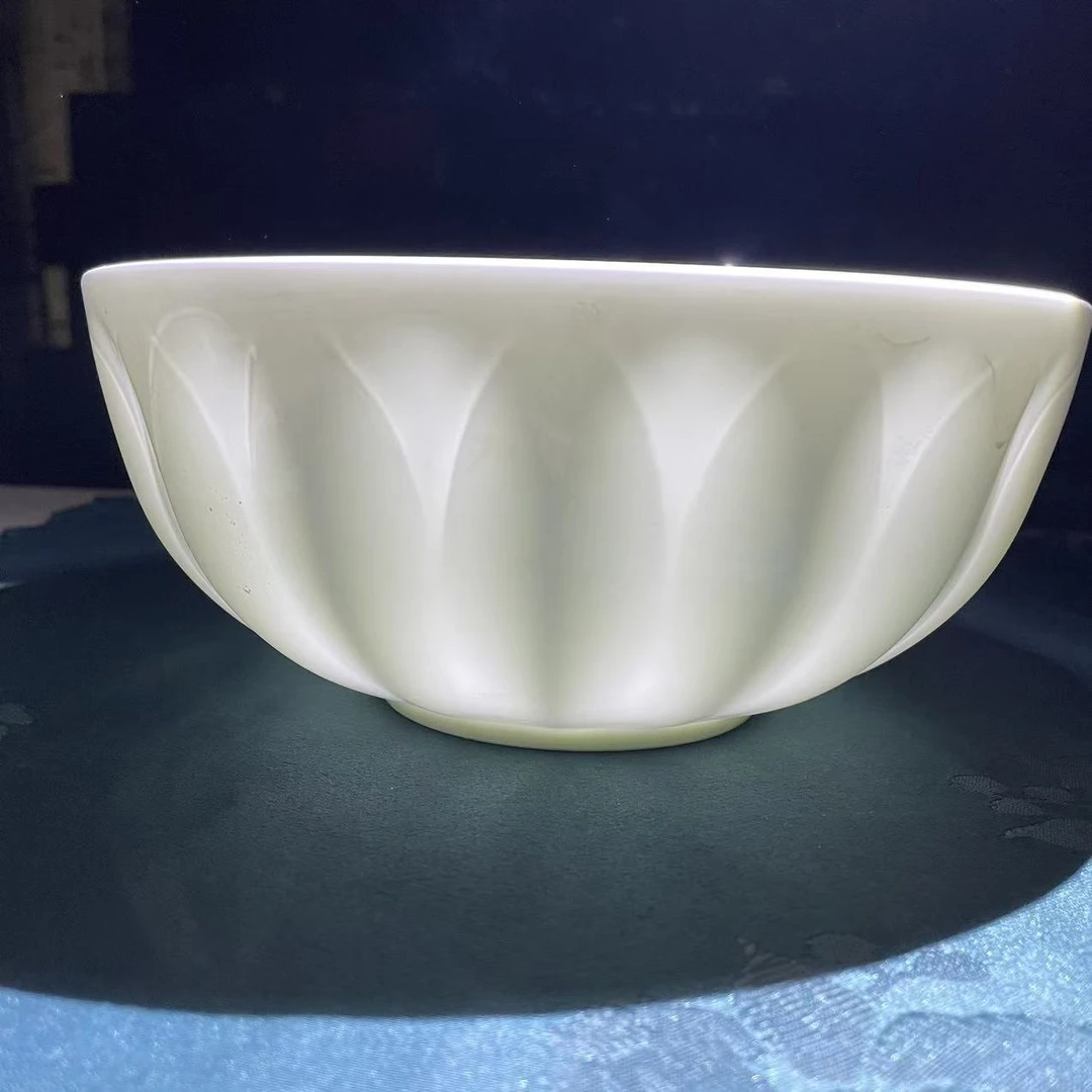 A440④】8英寸禅系列汤碗1/2只纯白唐山骨瓷家用餐具