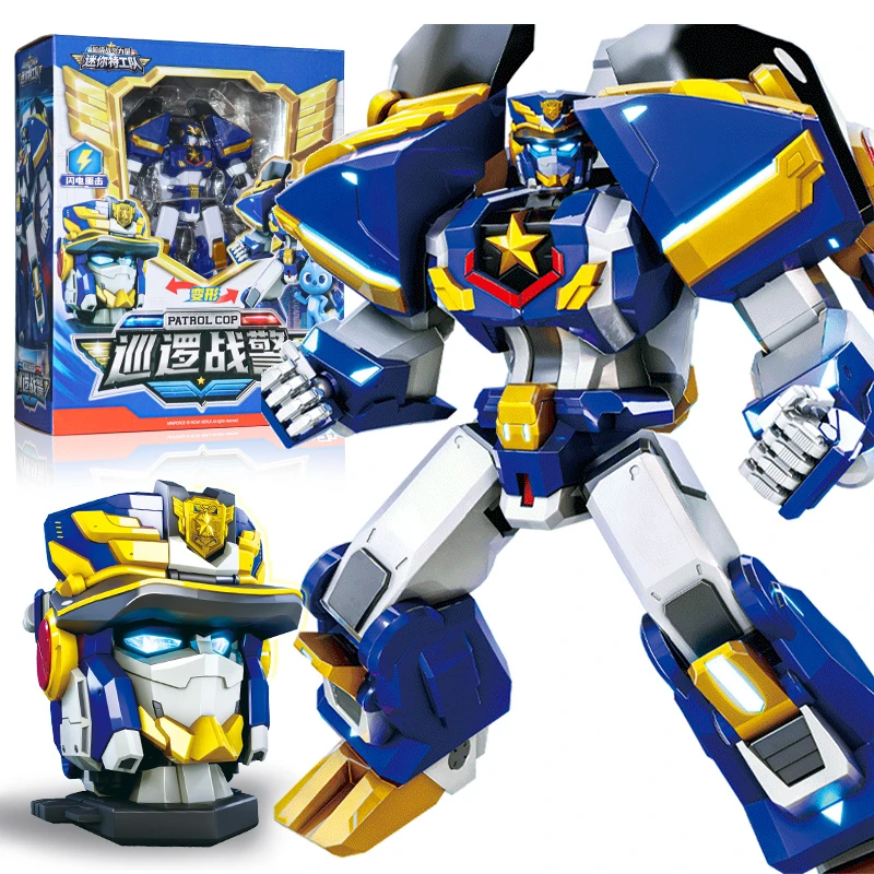 迷你特工队7超级战警力量巡逻战警变形机器人金刚全套儿童玩具男6