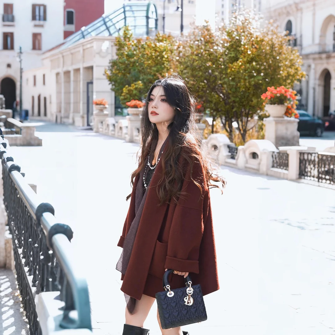 LA.Sheila“赫尔本”高定版本羊毛大衣 送腰带253-DY/0813-8528