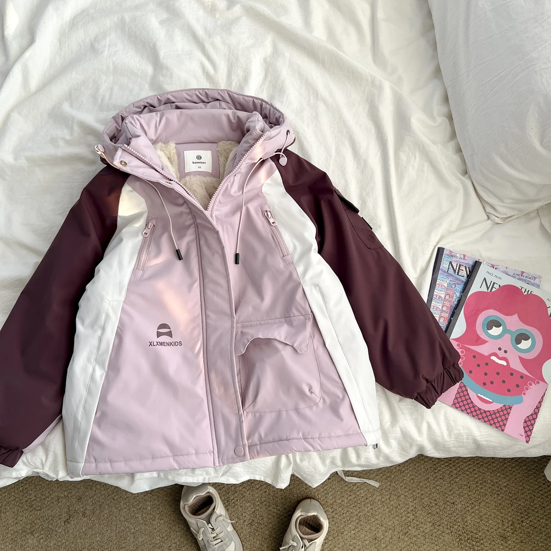 【原版】女童冬装加厚外套中大童保暖上衣儿童休闲衣服HNYDW59055