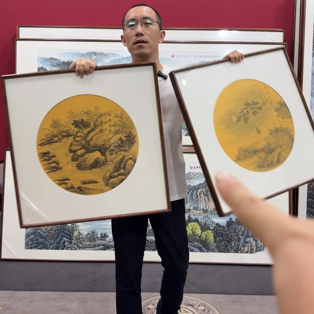 国画手绘作品带框包邮60成60