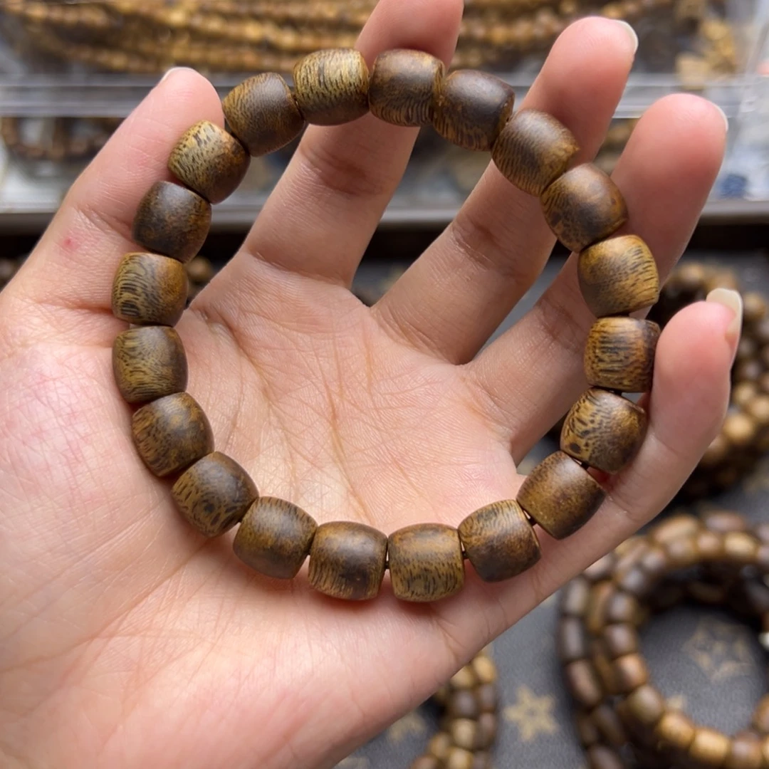 沉香沉香碎屑金沙叶九九沉鼓珠单圈1.0/9克➕