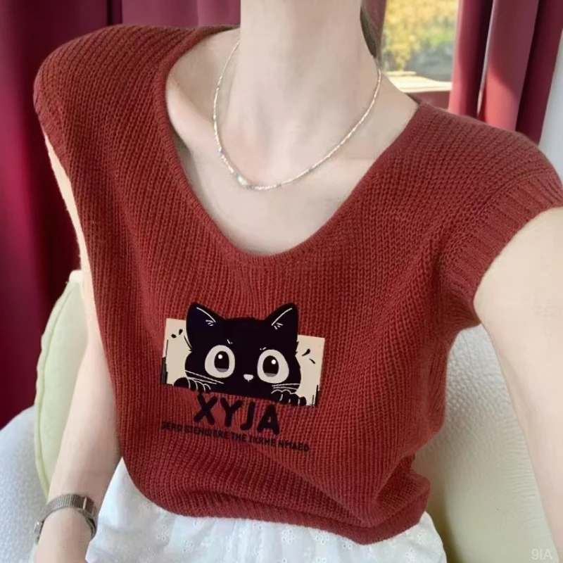 2025夏季辣妹超好看针织t恤衫女韩系chic高级感别致风百搭上衣潮