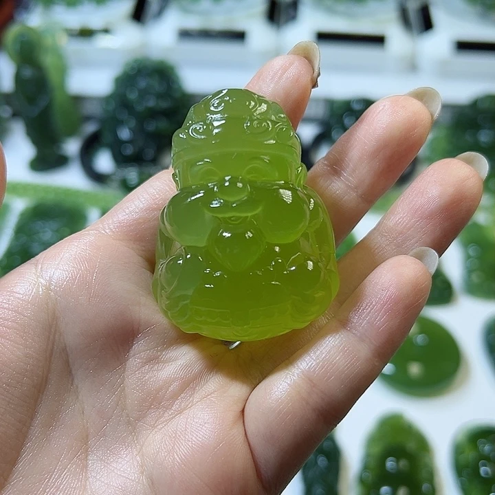 蛇纹石玉手把件未镶嵌密**宙