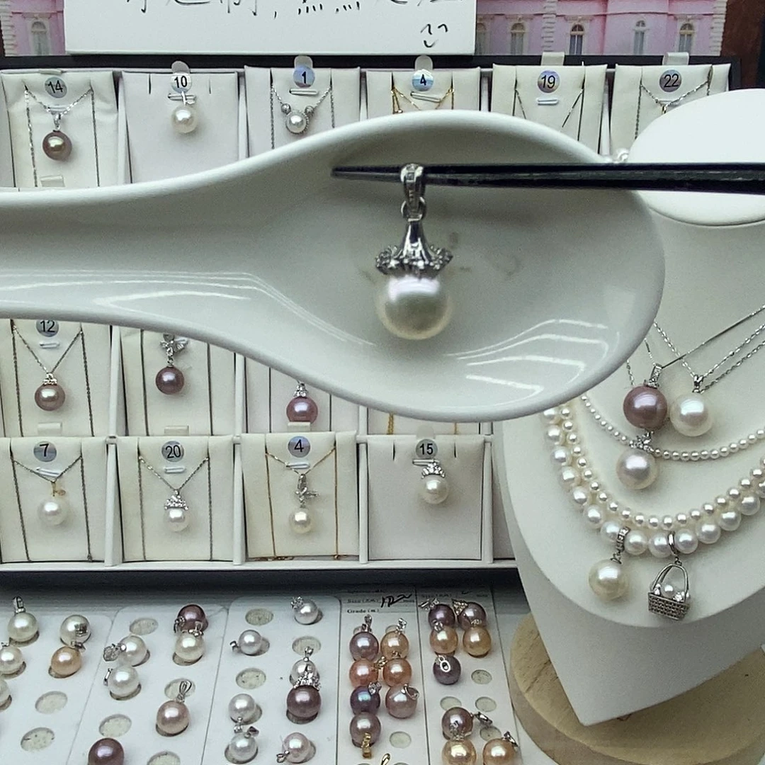 淡水珍珠吊坠不包含链子合金