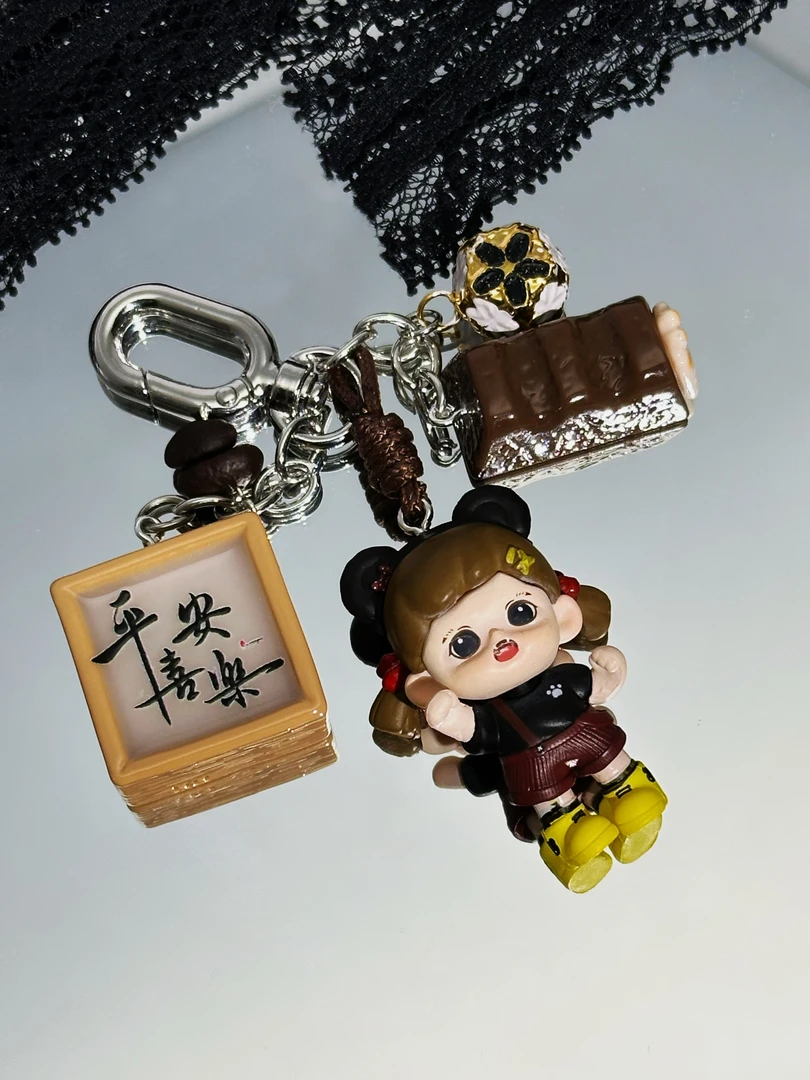 【选号位】新号福福。萌粒手机链包挂钥匙链耳机链diy创意提溜