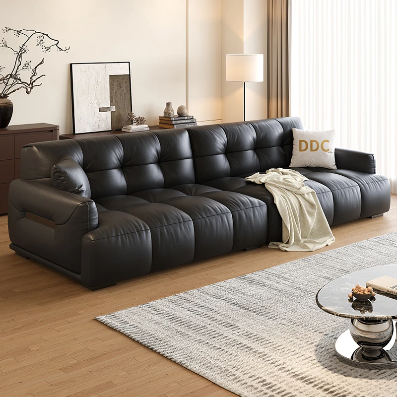 【DDC】9209意式极简头层牛皮沙发现代简约小户型客厅泡芙真皮沙发