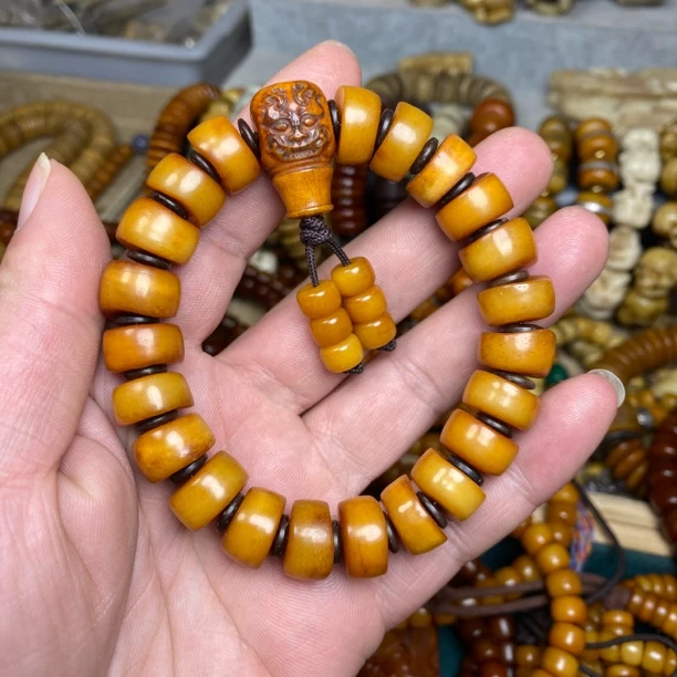 牦牛骨随切14mm手串