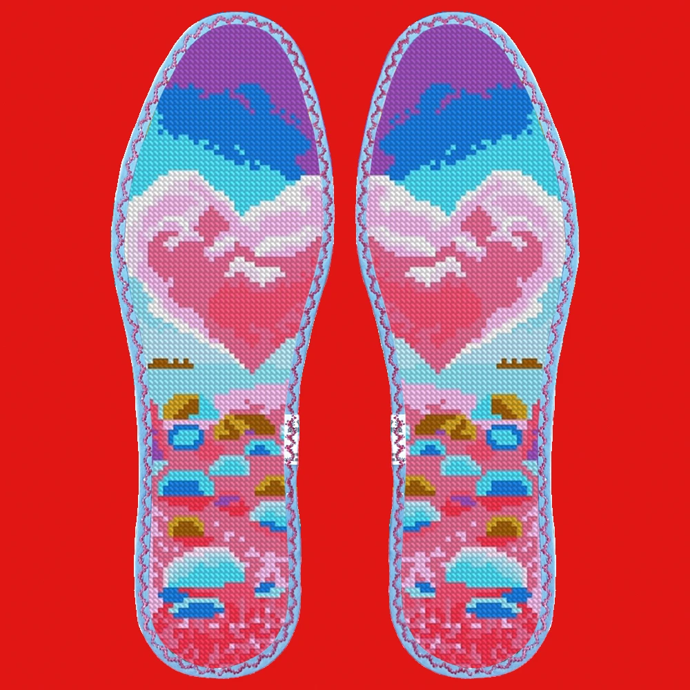 43码小格十字绣鞋垫3可选花样(直播间福利）