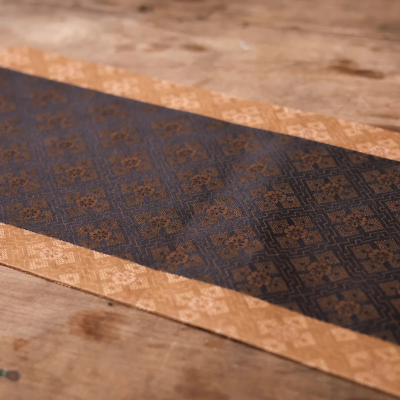 <柿蒂花罗>双拼60*28（慢蓝S0238）茶道配件